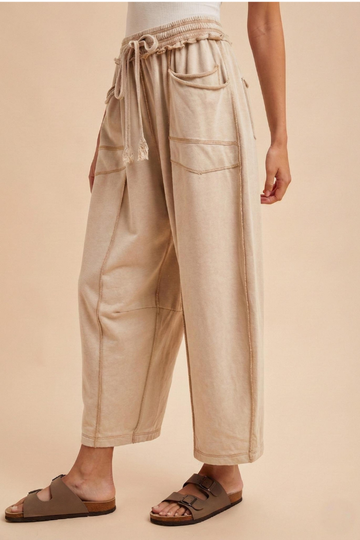 Field Day Mineral Wash Barrel Pants - Oatmeal