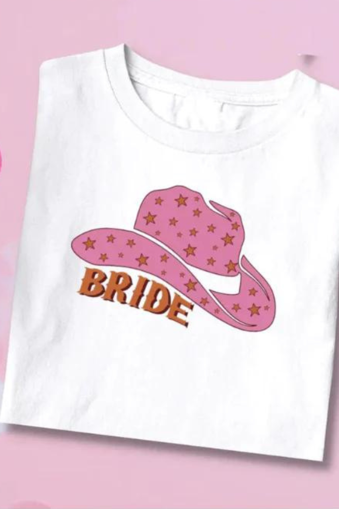 Bride Cowgirl Tee- White