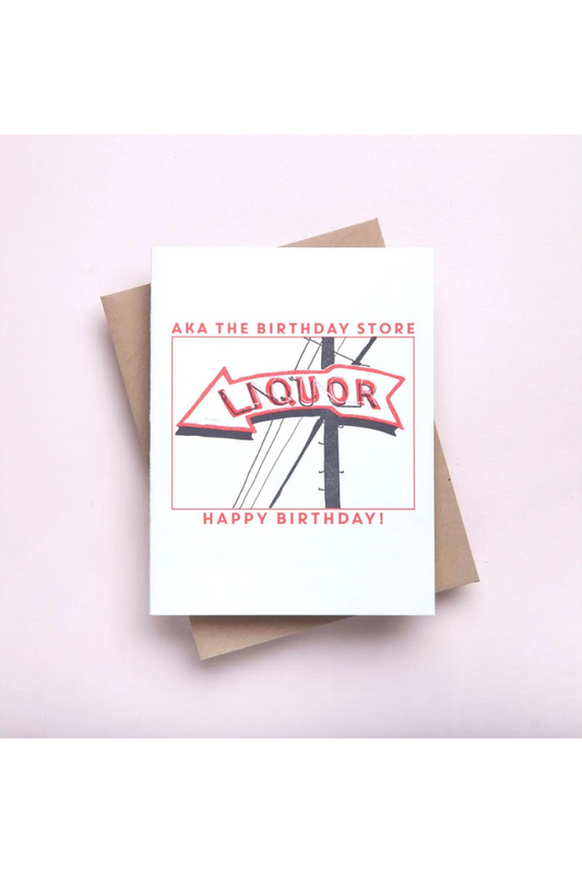 Liquor Birthday Card