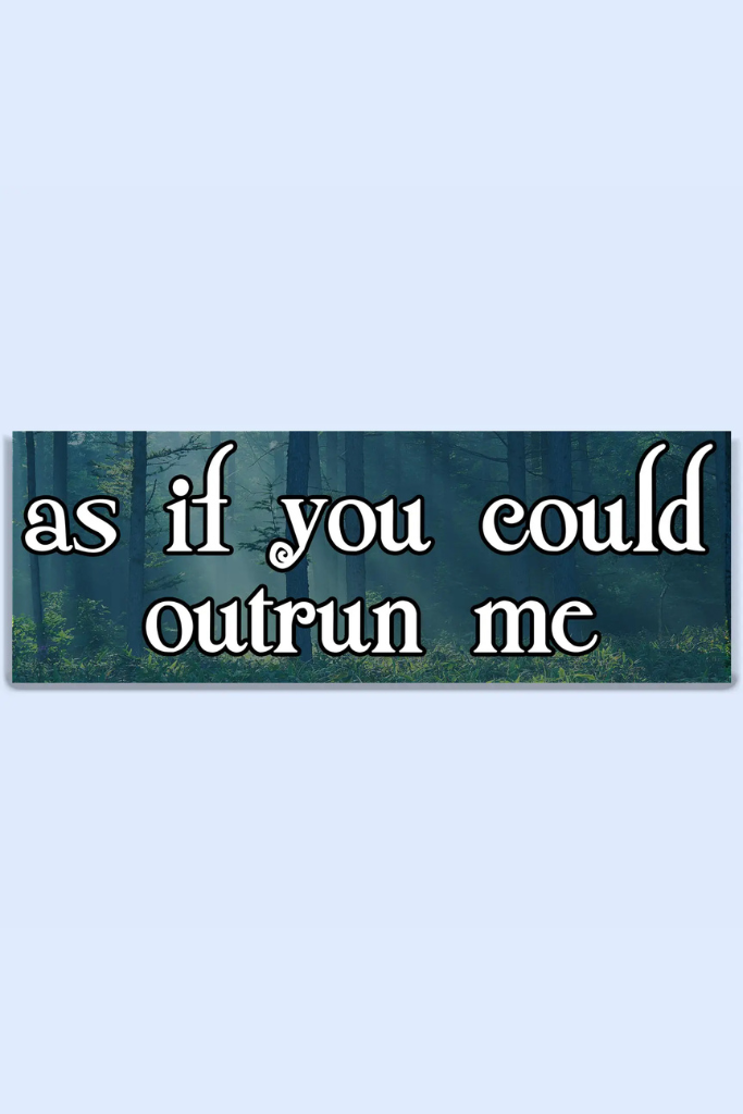 As If you Could Outrun Me Sticker Bumper Sticker