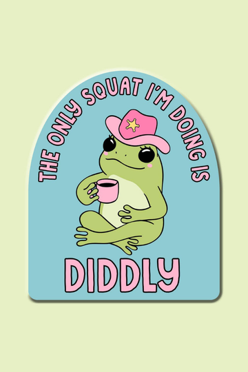 Diddly Squat Frog Sticker