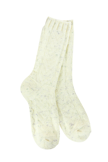 Lightweight Cable Crew Socks -