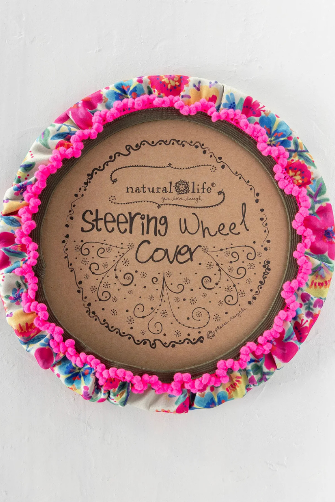 Steering Wheel Cover - Pink Floral