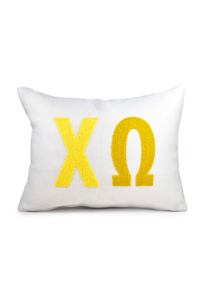 Sorority Embroidered Pillow - Chi Omega