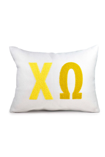Sorority Embroidered Pillow - Chi Omega