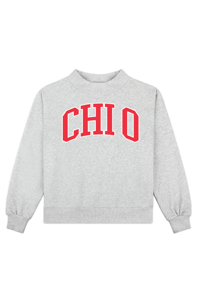 Campus Mock Neck Sweatshirt - CHI O