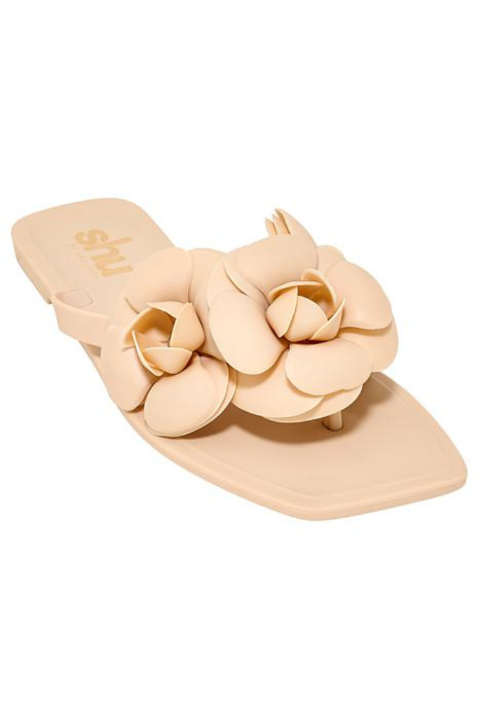 Dahlia Jelly Flower Sandal - Nude