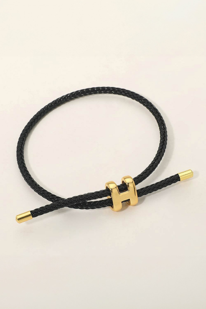Katie H Cord Bracelet - Black