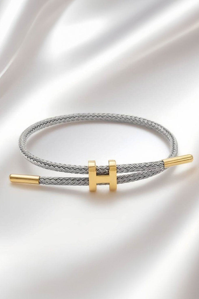 Katie H Cord Bracelet - Gray