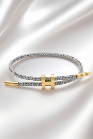 Katie H Cord Bracelet - Gray