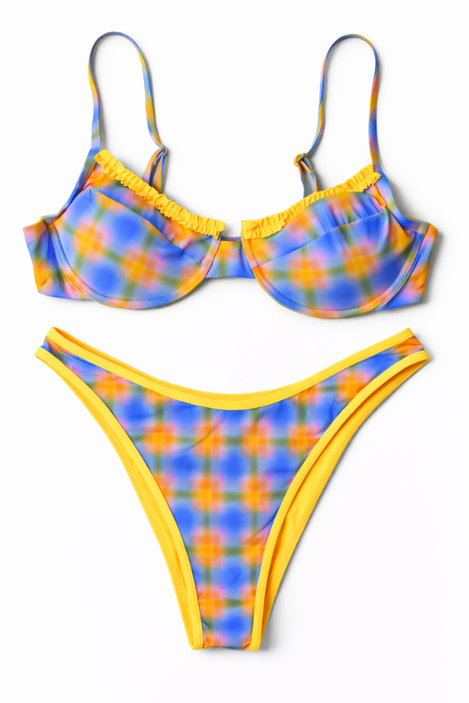Wave Babe Bikini - Blue/Yellow