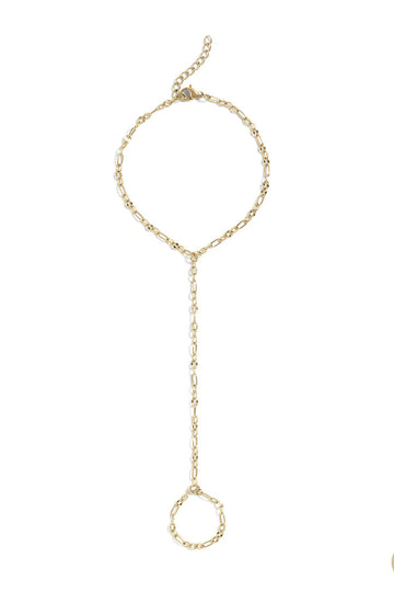 Smooth Send Hand Chain - Gold