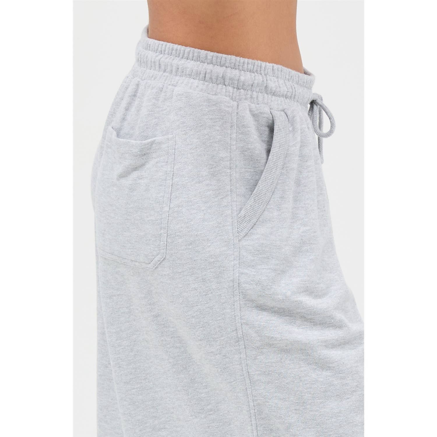 Maybe Baby French Terry Bermuda Shorts - Heather Grey