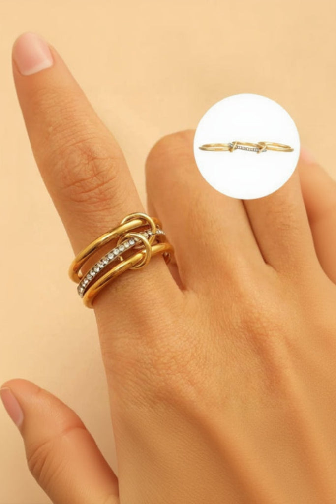 Linked Up Stackable Ring - Gold