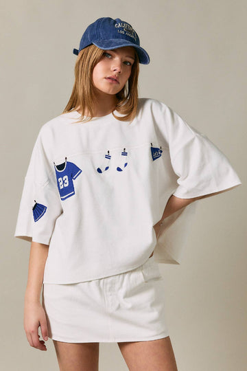 Gameday Graphic Tee- White