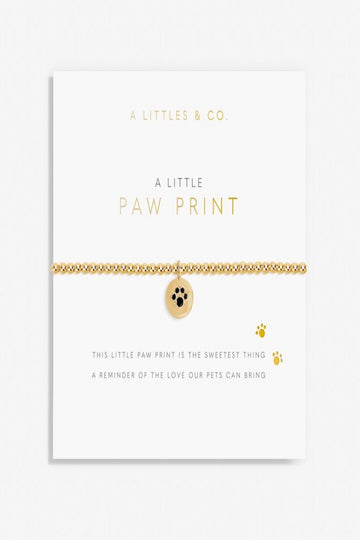 A Little &#039;Paw Print&#039; Bracelet- Gold