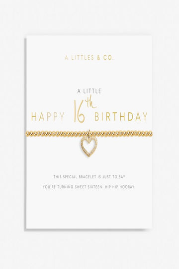 A Little &#039;Happy 16th Birthday&#039; Bracelet- Gold