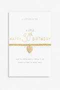 A Little 'Happy 30th Birthday' Bracelet- Gold