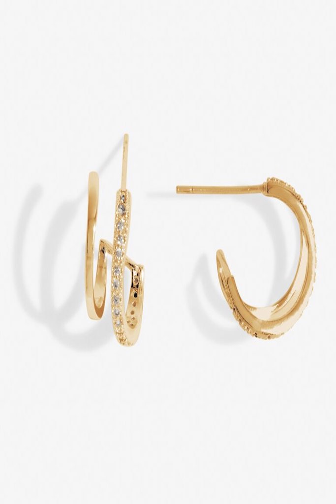 A Littles &amp; Co Afterglow Huggie Earrings- Gold