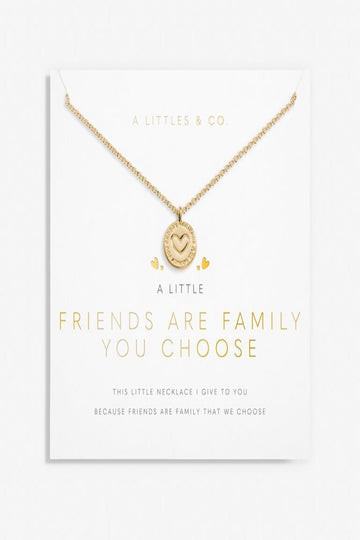 A Little &#039;Friends Are Family You Choose&#039; Necklace- Gold