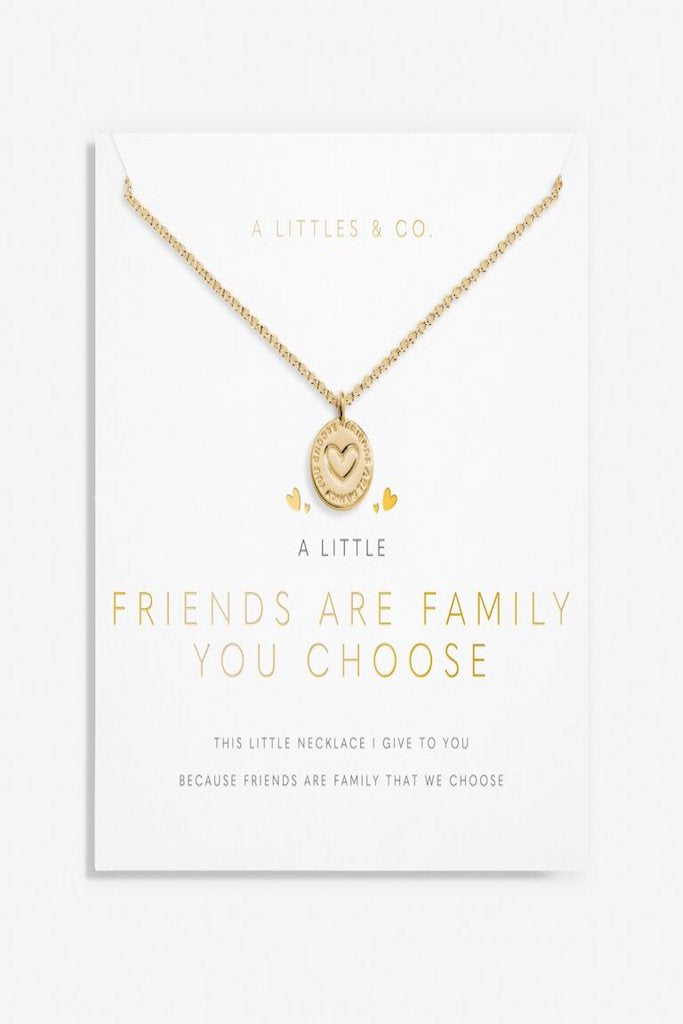 A Little &#039;Friends Are Family You Choose&#039; Necklace- Gold