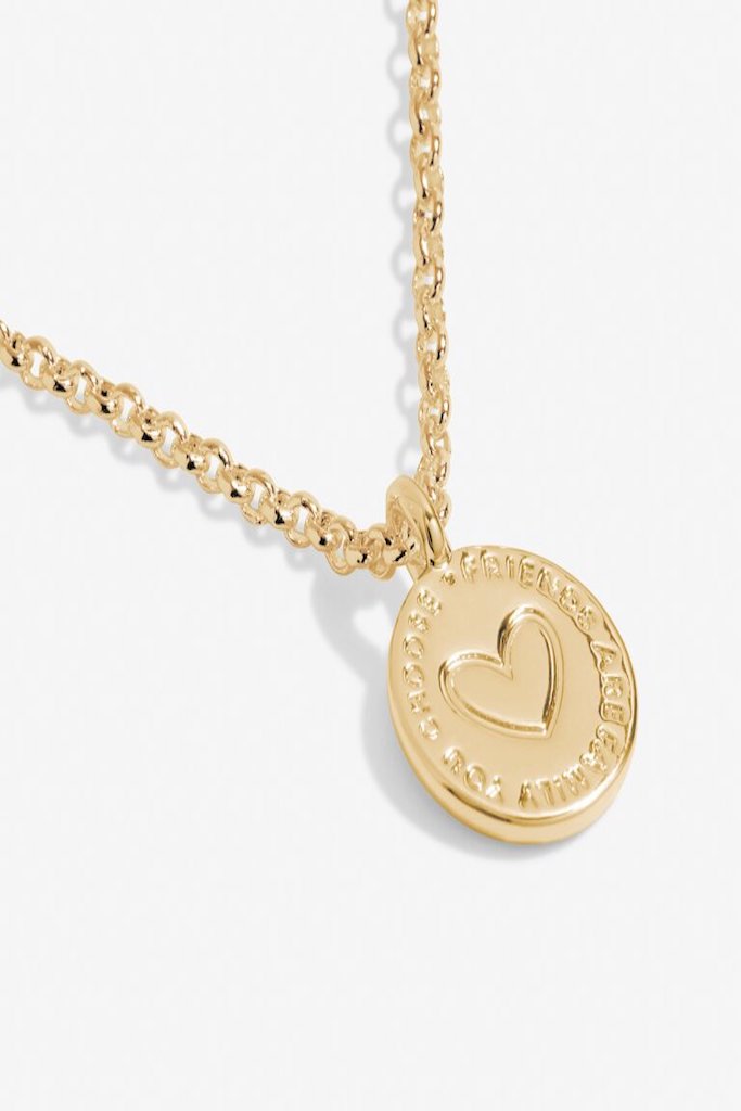 A Little &#039;Friends Are Family You Choose&#039; Necklace- Gold