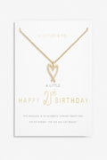 A Little 'Happy 21st Bday' Necklace- Gold