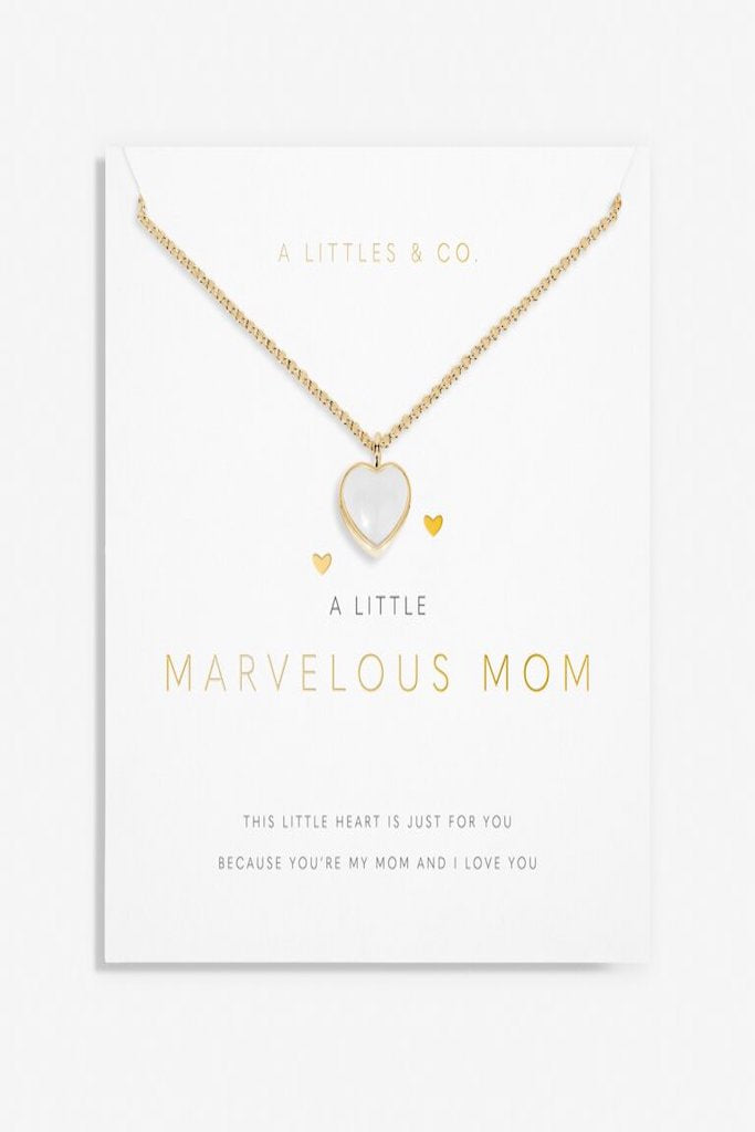 A Little &#039;Marvelous Mom&#039; Necklace- Gold