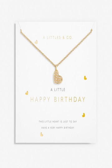 A Little &#039;Happy Birthday&#039; Necklace- Gold