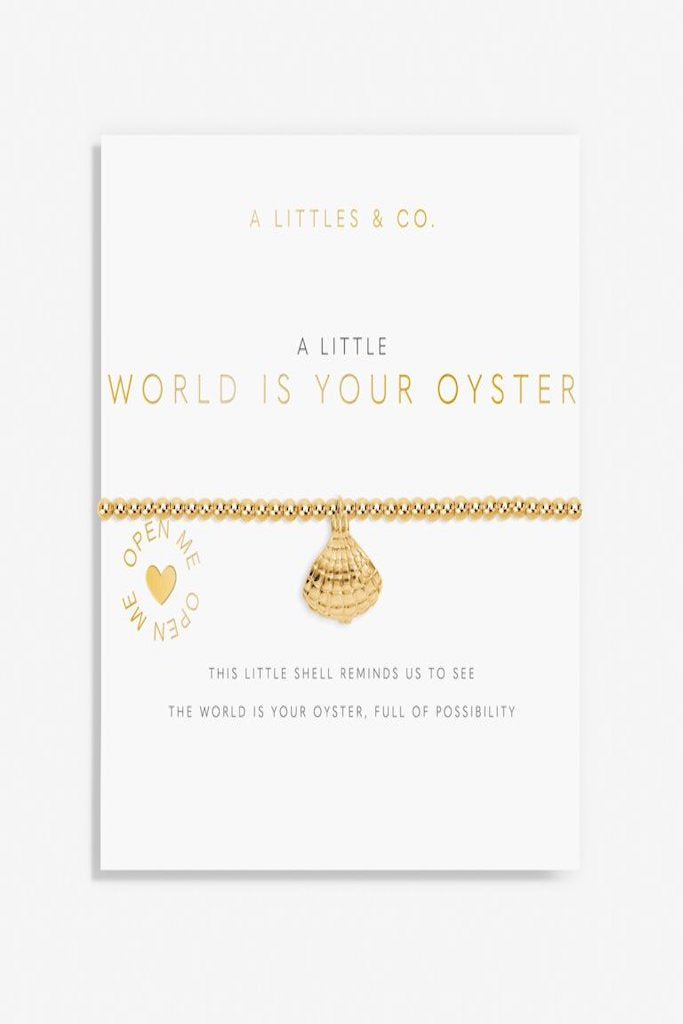 A Little &#039;World Is Your Oyster&#039; Bracelet- Gold
