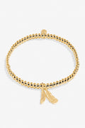 A Little 'Feathers Appear When Loved Ones Are Near' Bracelet- Gold