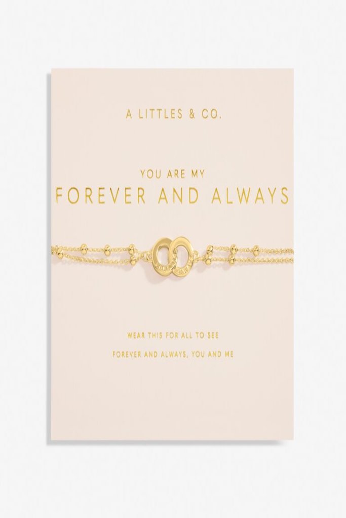 Forever Yours &#039;You Are My Forever And Always&#039; Bracelet- Gold