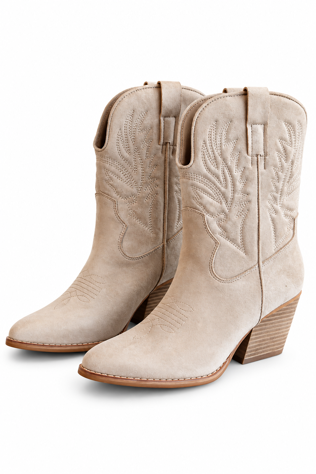 Nicole Ankle Boots - Beige