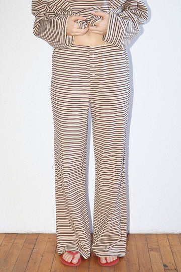 For See It Striped Lounge Pants - Beige