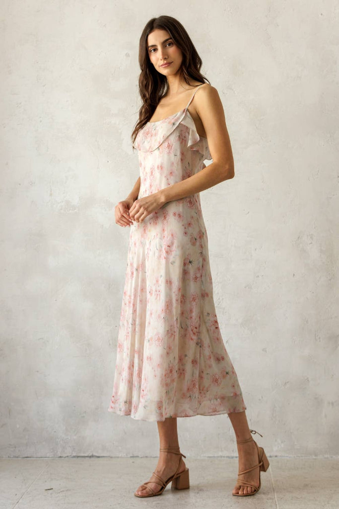 Mallie Maxi Dress- Pink Floral