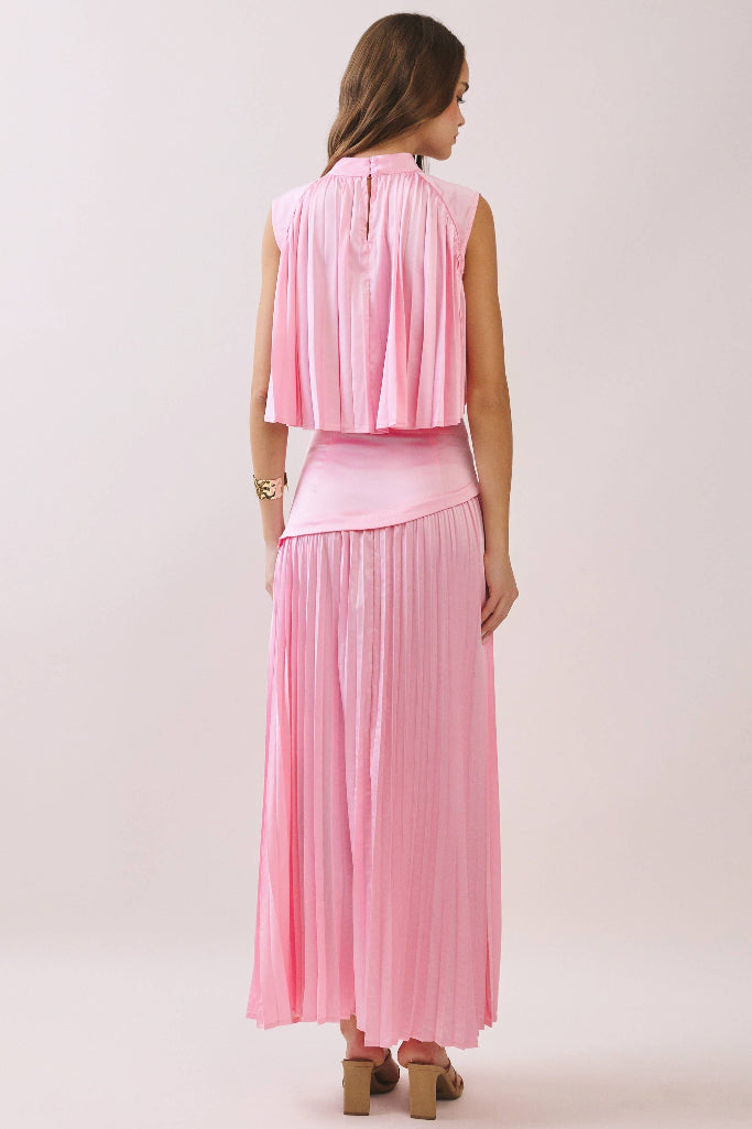 Much Love Pleated Maxi Skirt - Pink