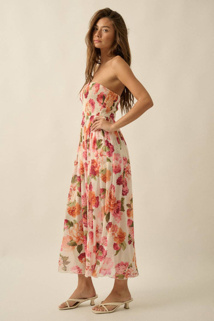 Kelsly Floral Maxi Dress - Pink
