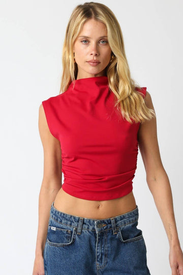 Tiff Crop Top - Red