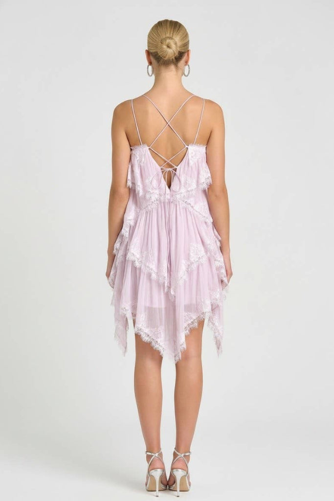 Radiant Beauty Layered Lace Dress - Light Pink