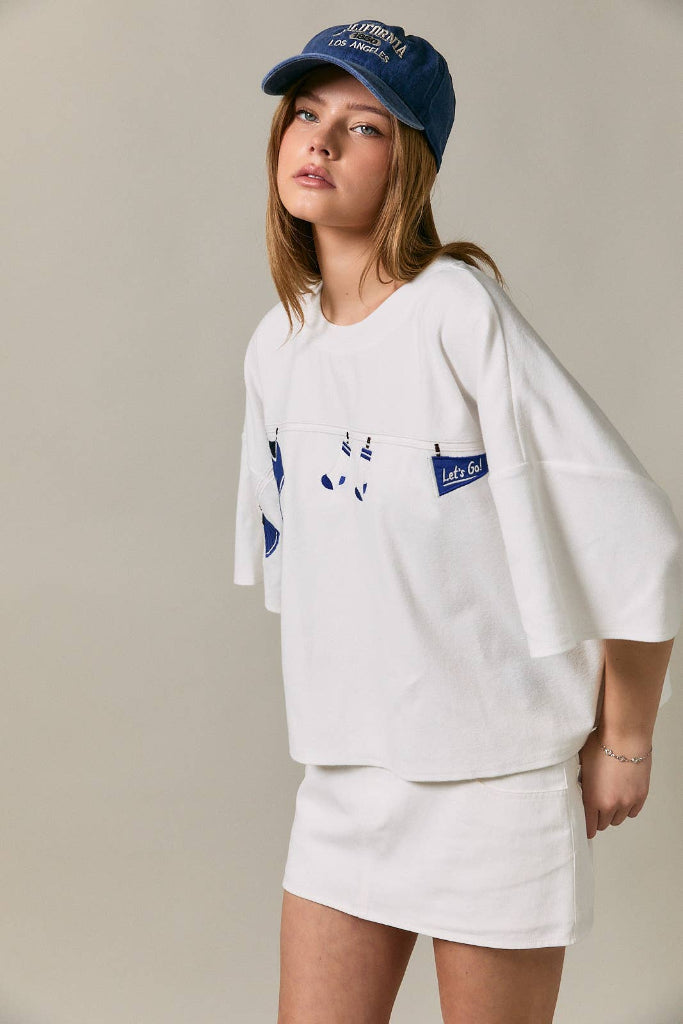 Gameday Graphic Tee- White