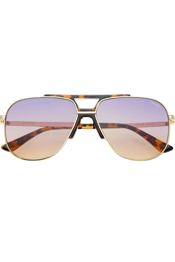 FREYRS Eyewear Logan Acetate Aviator Sunglasses - Sunrise