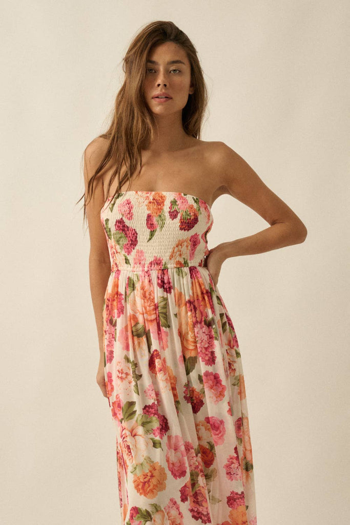 Kelsly Floral Maxi Dress - Pink