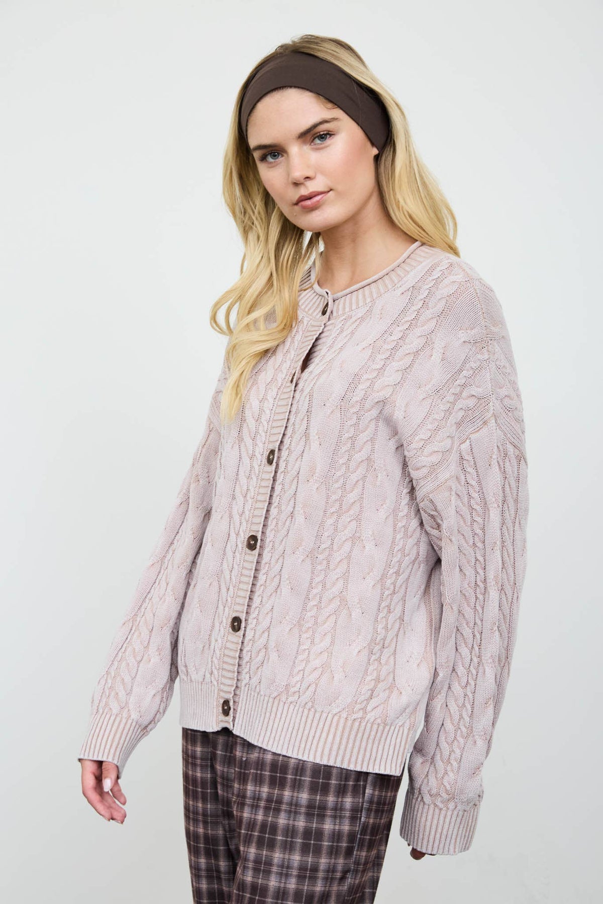 Outspoken Knit Cardigan - Light Taupe