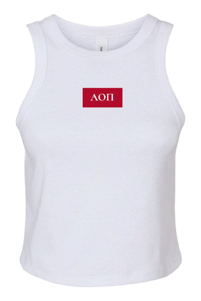 Alpha Omicron Pi Daily Tanks - White
