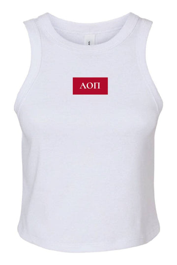 Alpha Omicron Pi Daily Tanks - White
