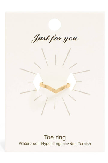 Stainless Steel Point Toe Ring - Gold
