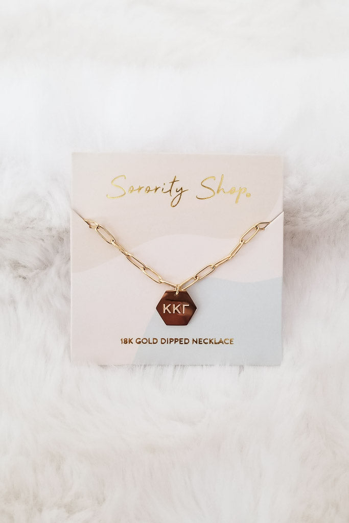 Sorority Paper Clip Necklace-