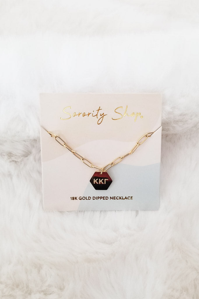 Sorority Paper Clip Necklace-