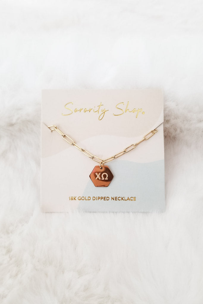 Sorority Paper Clip Necklace-