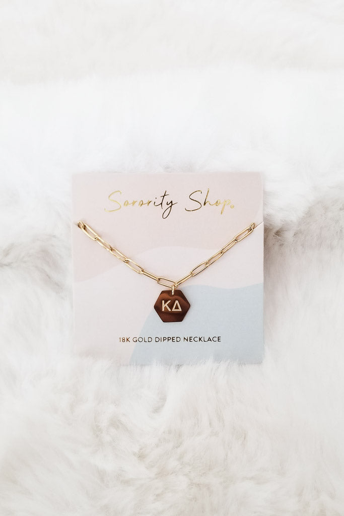 Sorority Paper Clip Necklace-